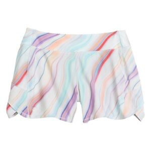 ATHLETA GIRL PRINTED RECORD BREAKER 3" SHORT XL 14 colorful athletic